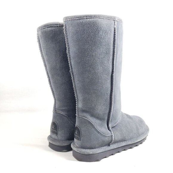 Bearpaw Womens Gray Suede Winter Boots Size 8 With Faux Fur Lining & Durable - Picture 4 of 9